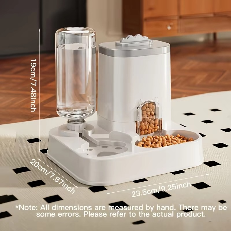 Spill-Proof Large Capacity Automatic Cat Feeder & Waterer - One Piece Design
