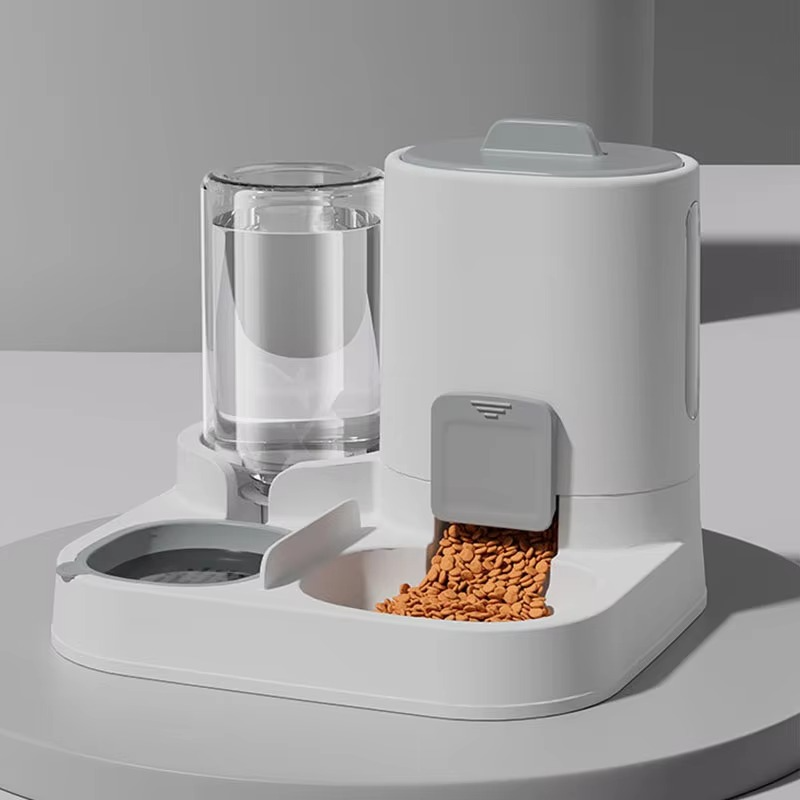 Spill-Proof Large Capacity Automatic Cat Feeder & Waterer - One Piece Design