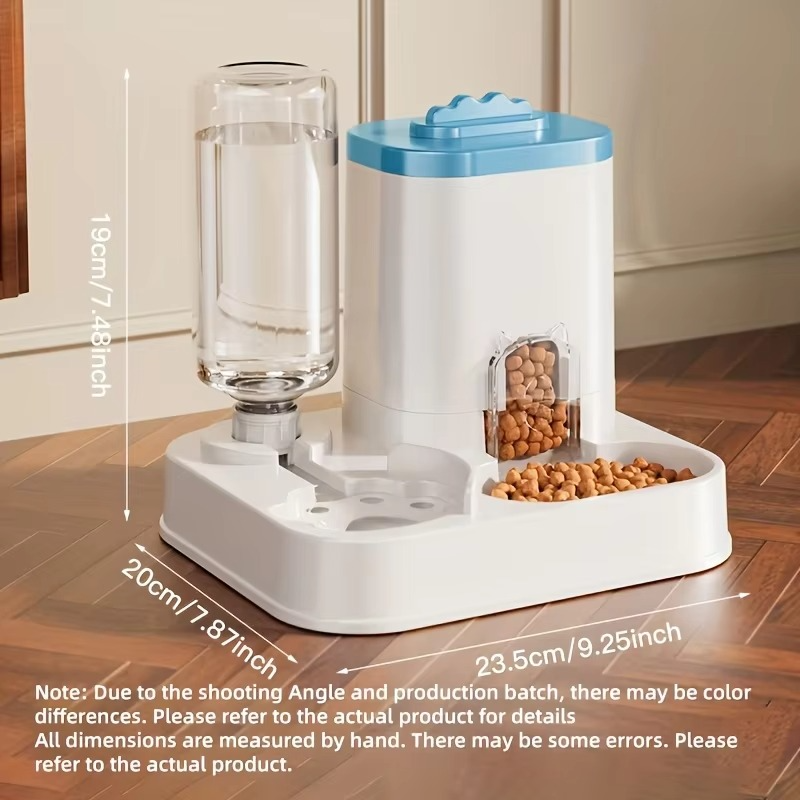 Spill-Proof Large Capacity Automatic Cat Feeder & Waterer - One Piece Design