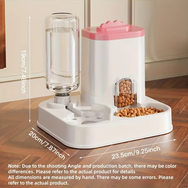 Spill-Proof Large Capacity Automatic Cat Feeder & Waterer - One Piece Design