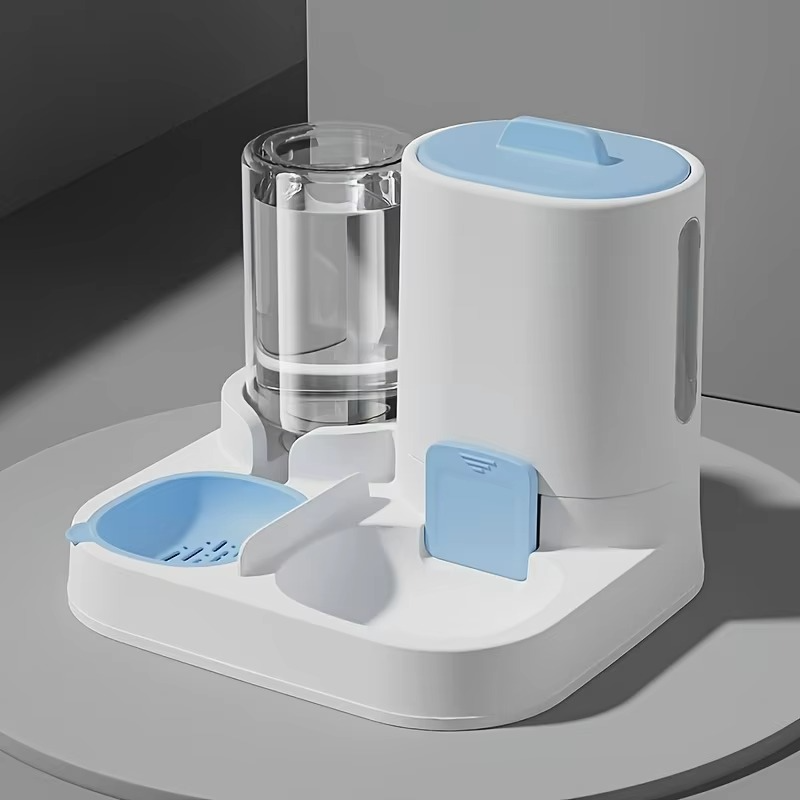 Spill-Proof Large Capacity Automatic Cat Feeder & Waterer - One Piece Design