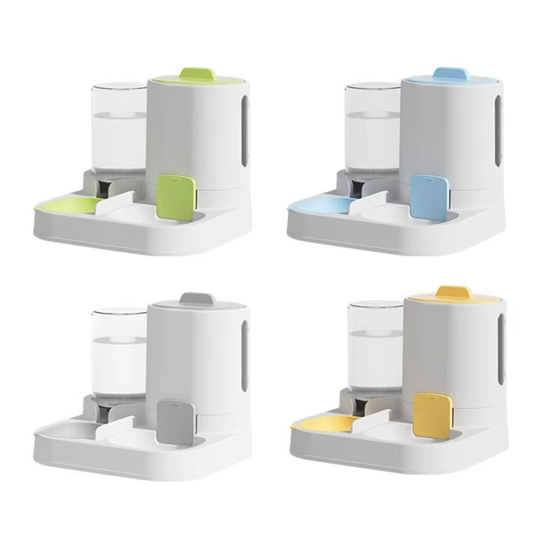 Spill-Proof Large Capacity Automatic Cat Feeder & Waterer - One Piece Design