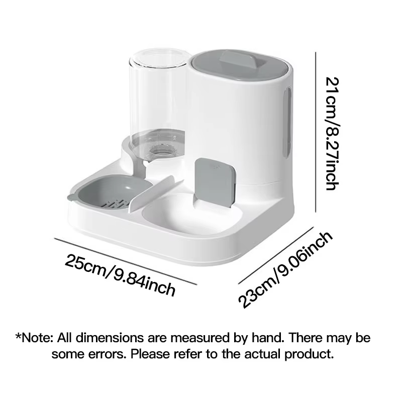 Spill-Proof Large Capacity Automatic Cat Feeder & Waterer - One Piece Design