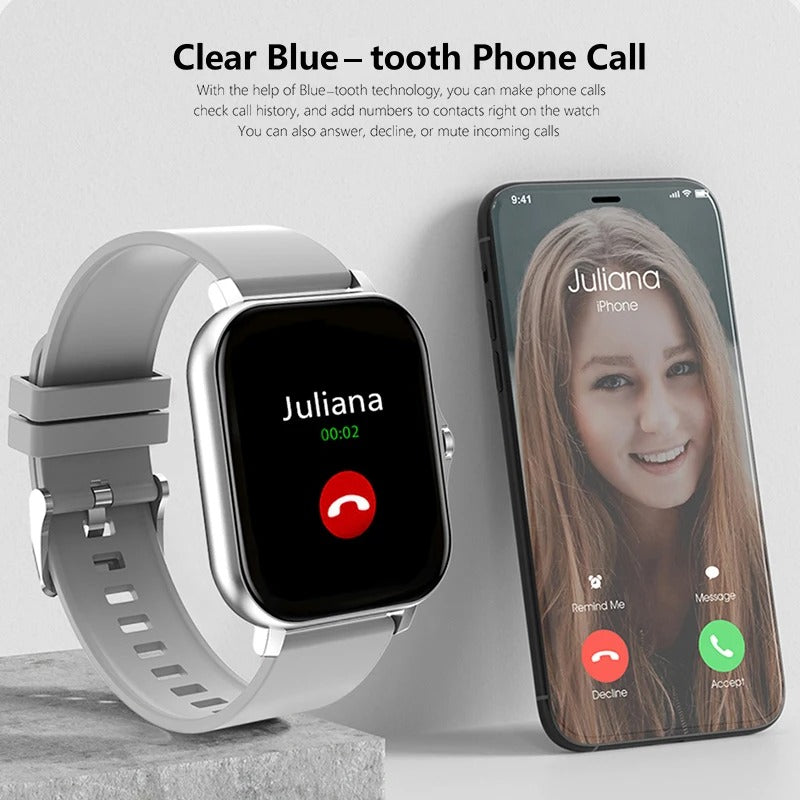 2025 Bluetooth Call Smart Watch Men Women - Sport Fitness Tracker with Heart Rate Monitor & Waterproof