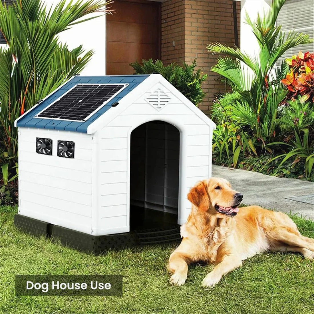 12W Solar Panel Fan - Weatherproof Double Fan for Chicken Coop, Greenhouse, Shed & Window Exhaust
