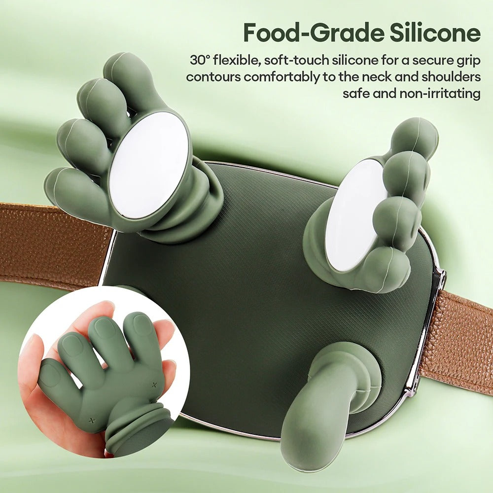 4D Bionic Hand-Shaped Neck & Shoulder Massager - Wireless Trapezius Kneading Massager with Heat