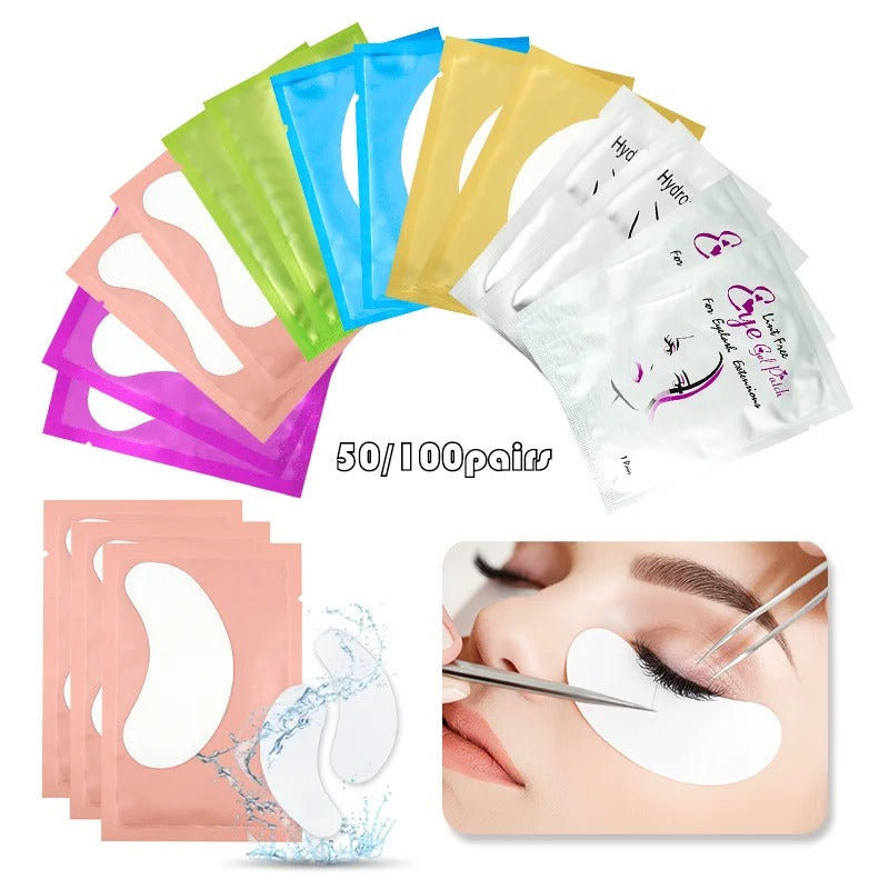 50 Pairs Eyelash Extension Under Eye Pads - Hydrogel Eye Patches for Lash Extension & Makeup